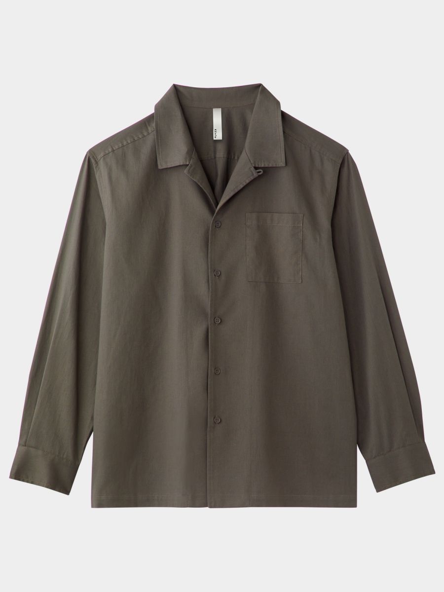 Basic Open Collar Shirt