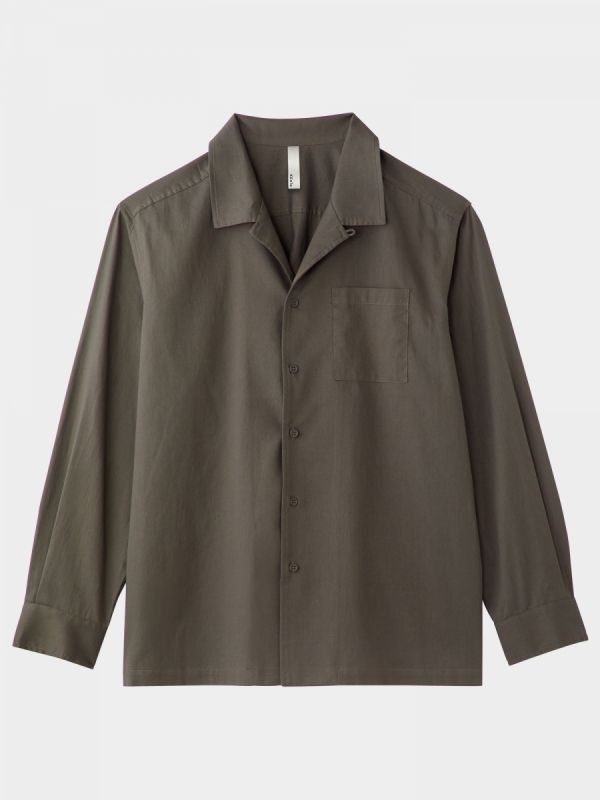Basic Open Collar Shirt