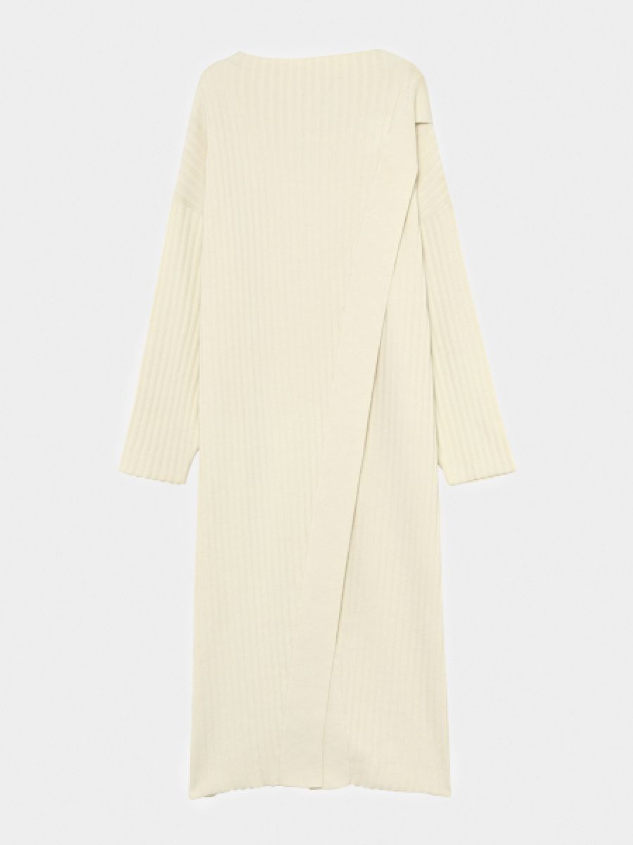 Ribbed Slit Knit Tops