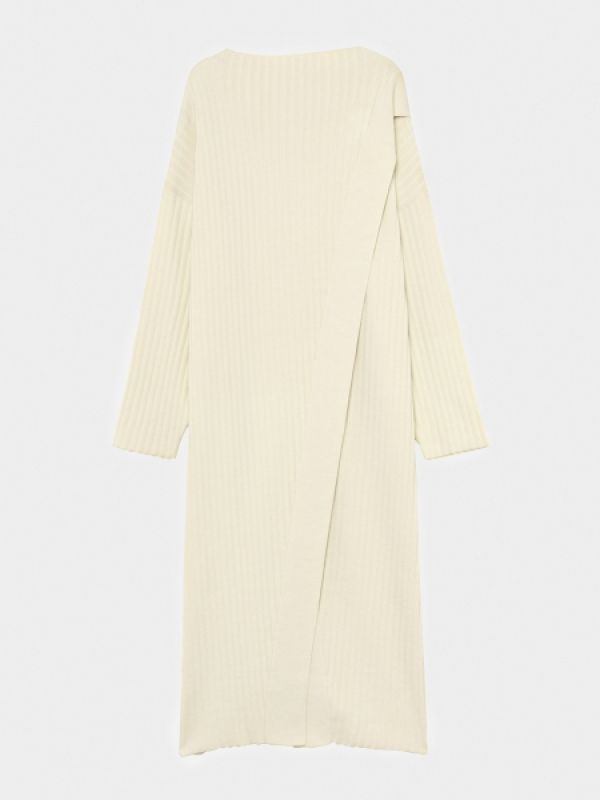 Ribbed Slit Knit Tops