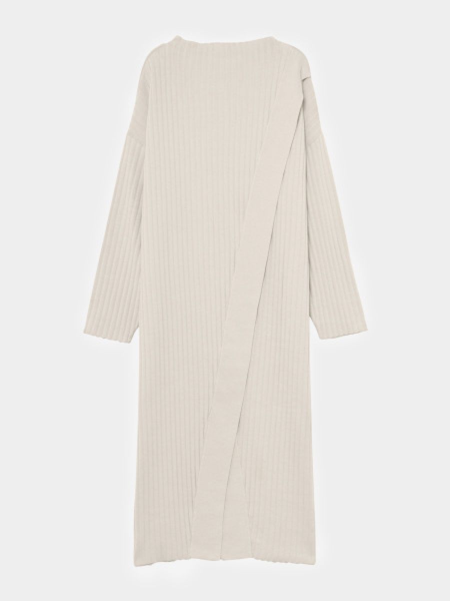 Ribbed Slit Knit Tops