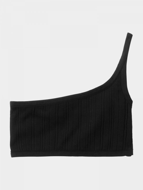 Cotton One Shoulder Bra