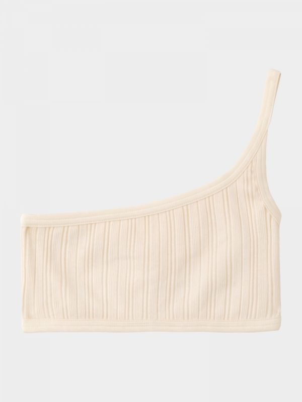 Cotton One Shoulder Bra