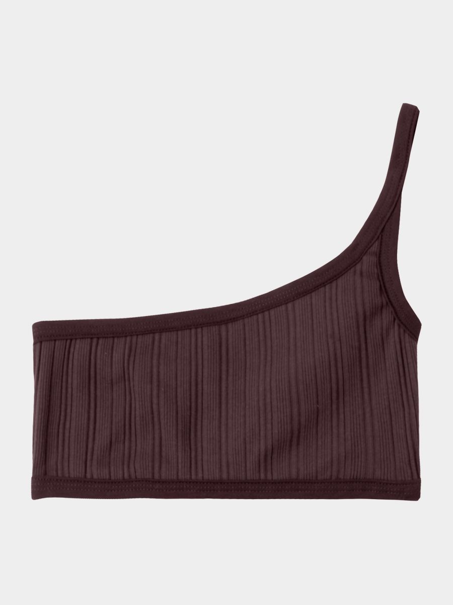 Cotton One Shoulder Bra