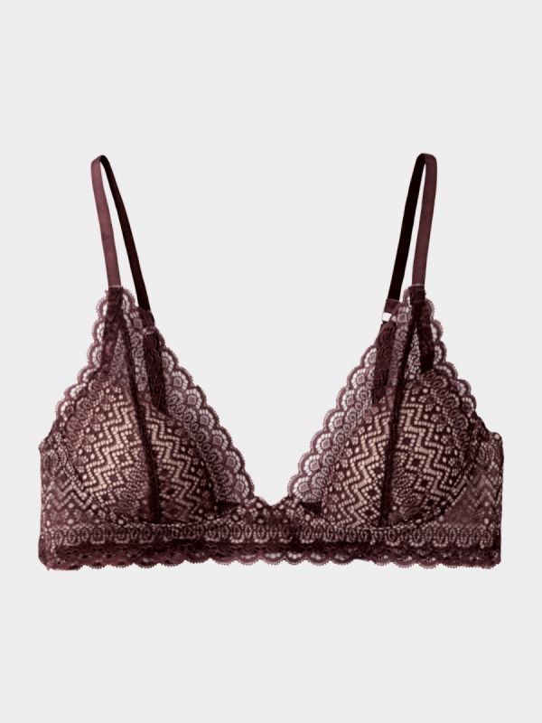 Pattern Over Lace Bra
