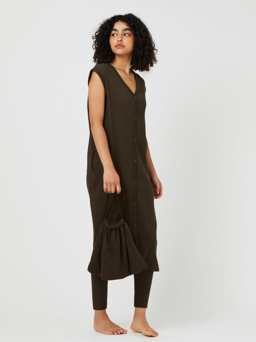 Ribbed Drawstring bag